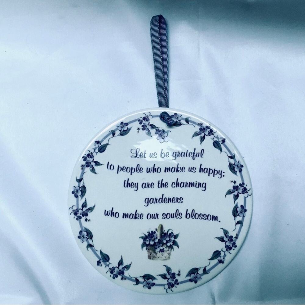 Let Us Be Grateful Art Plate - Picture 2 of 4